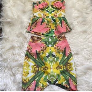 Finders keeper 2 piece tropical print matching set